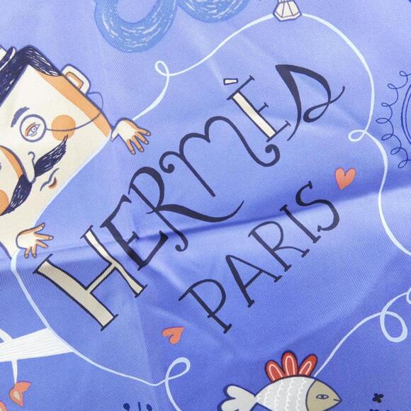 HERMES Authentic Purple Scarf - Picture 2 of 3